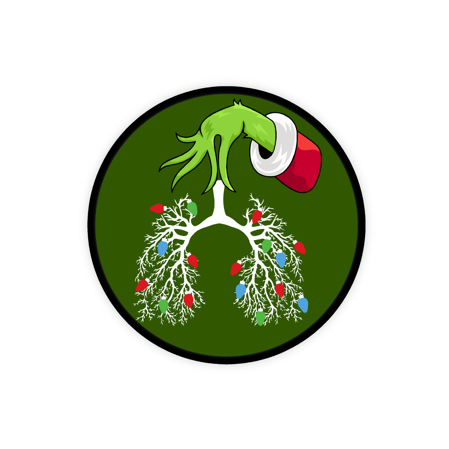 Respiratory Therapy Lungs Christmas GlamClip