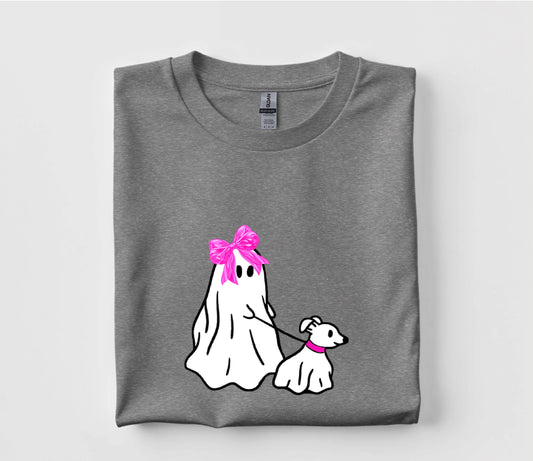 Ghost Walking Ghost Dog T Shirt
