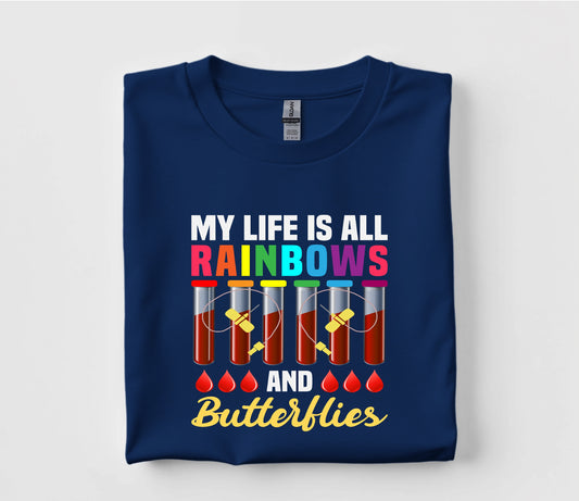 Rainbow And Butterflies Phlebotomist T Shirt