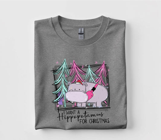 I Want A Bougie Hippopatamus For Christmas T Shirt