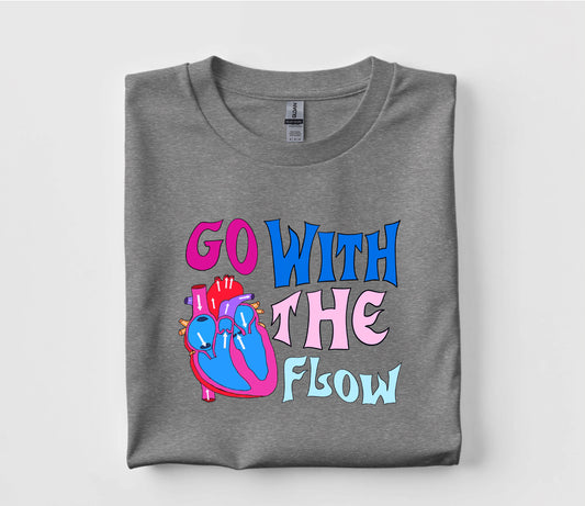 Go With The Flow Cardiology T Shirt