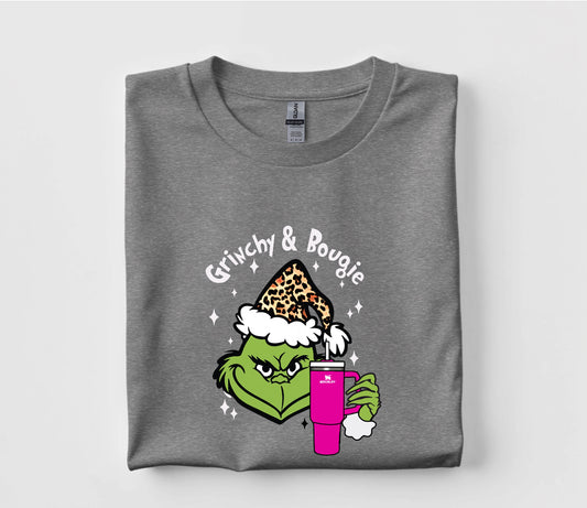 Grinchy And Bougie Christmas T Shirt
