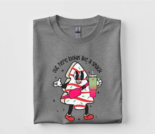 Out Here Looking LIke A Snack Christmas Tree T Shirt