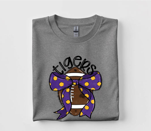 LSU Tigers Coquette Football T Shirt