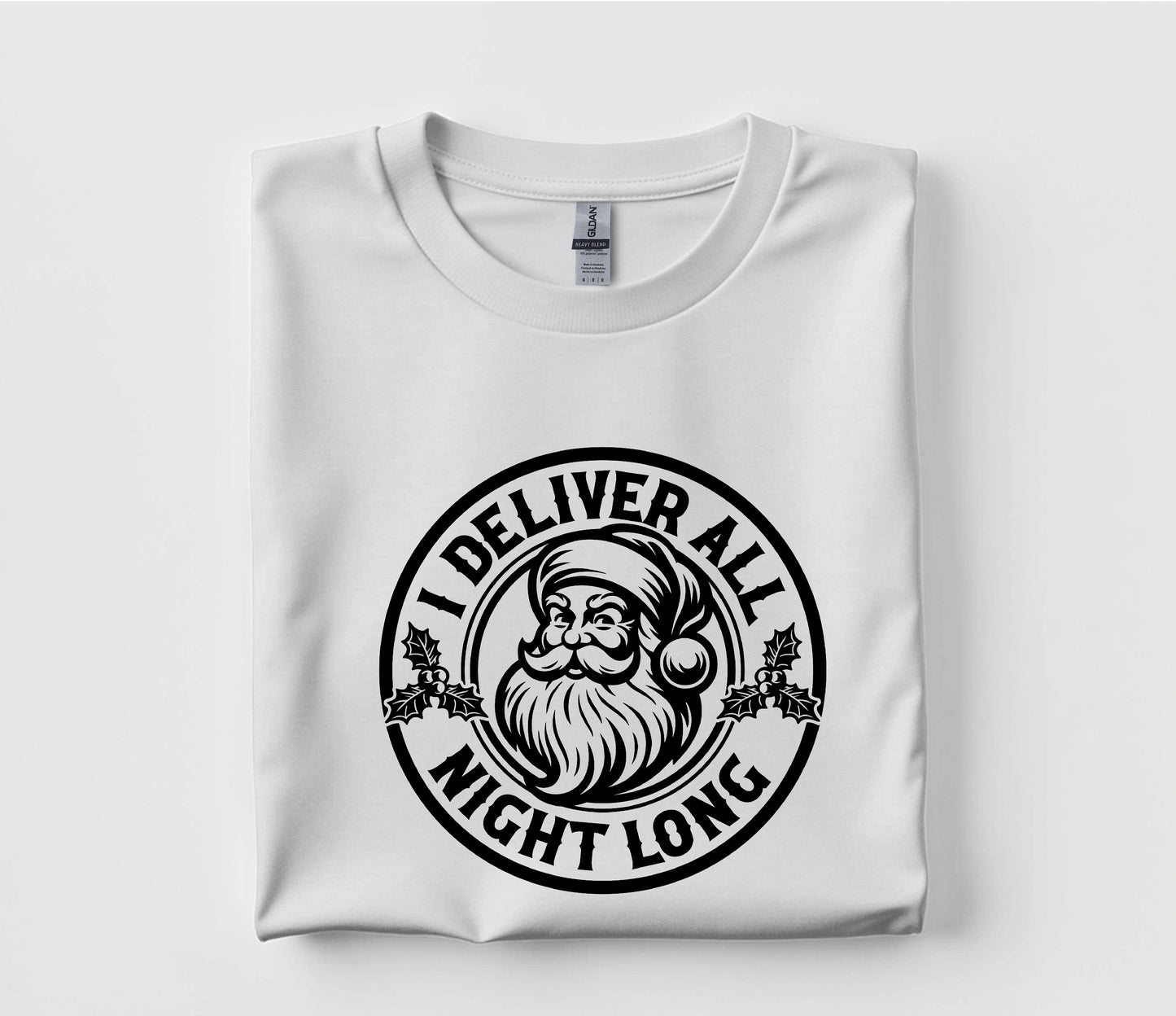 I Deliver All Night Long Santa Christmas T Shirt
