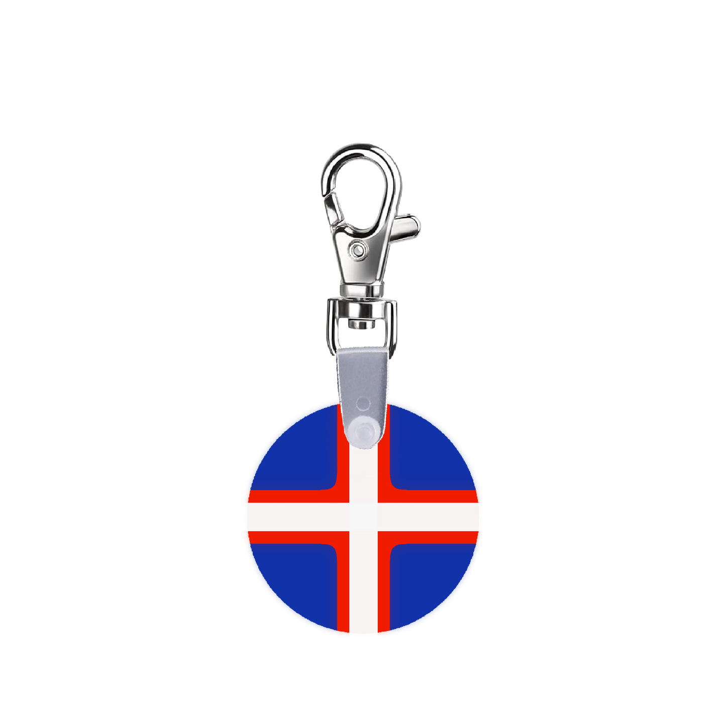 Red, White, And Blue Geometric Smart CodeClip Keychain