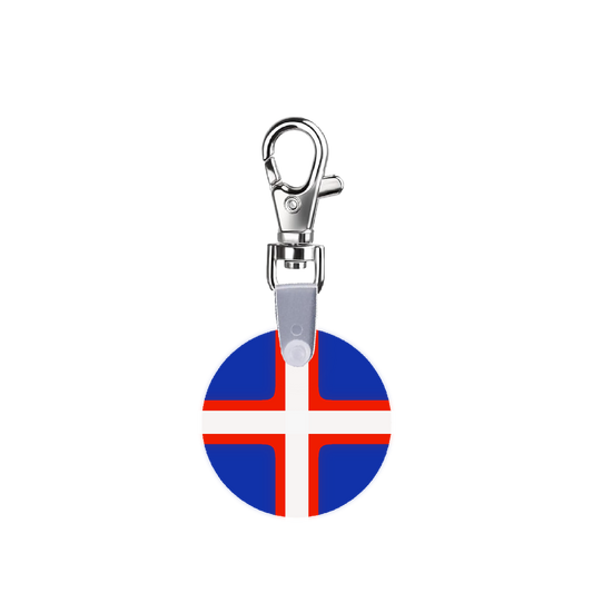 Red, White, And Blue Geometric Smart CodeClip Keychain