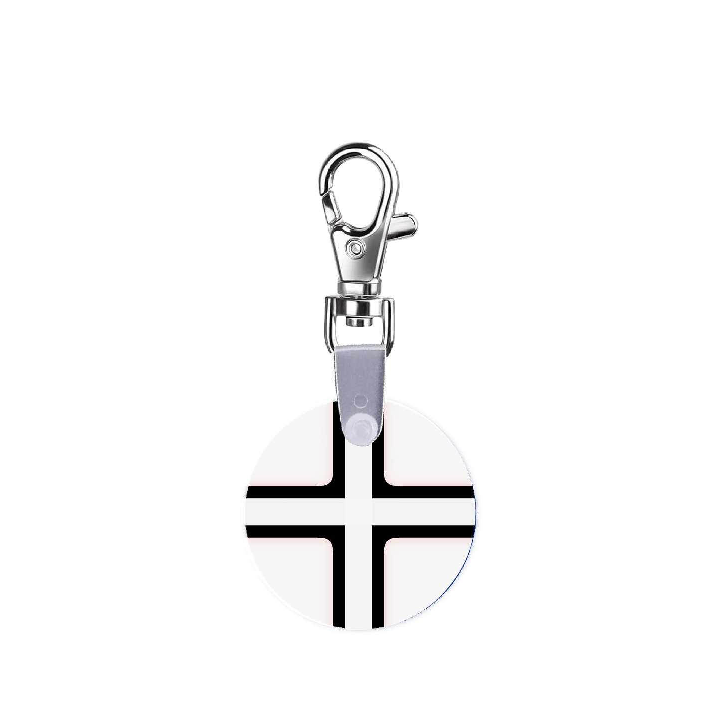 Black And White Geometric Smart CodeClip Keychain