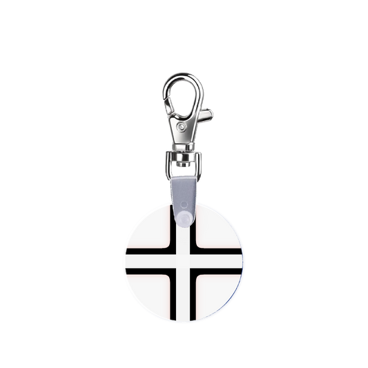 Black And White Geometric Smart CodeClip Keychain
