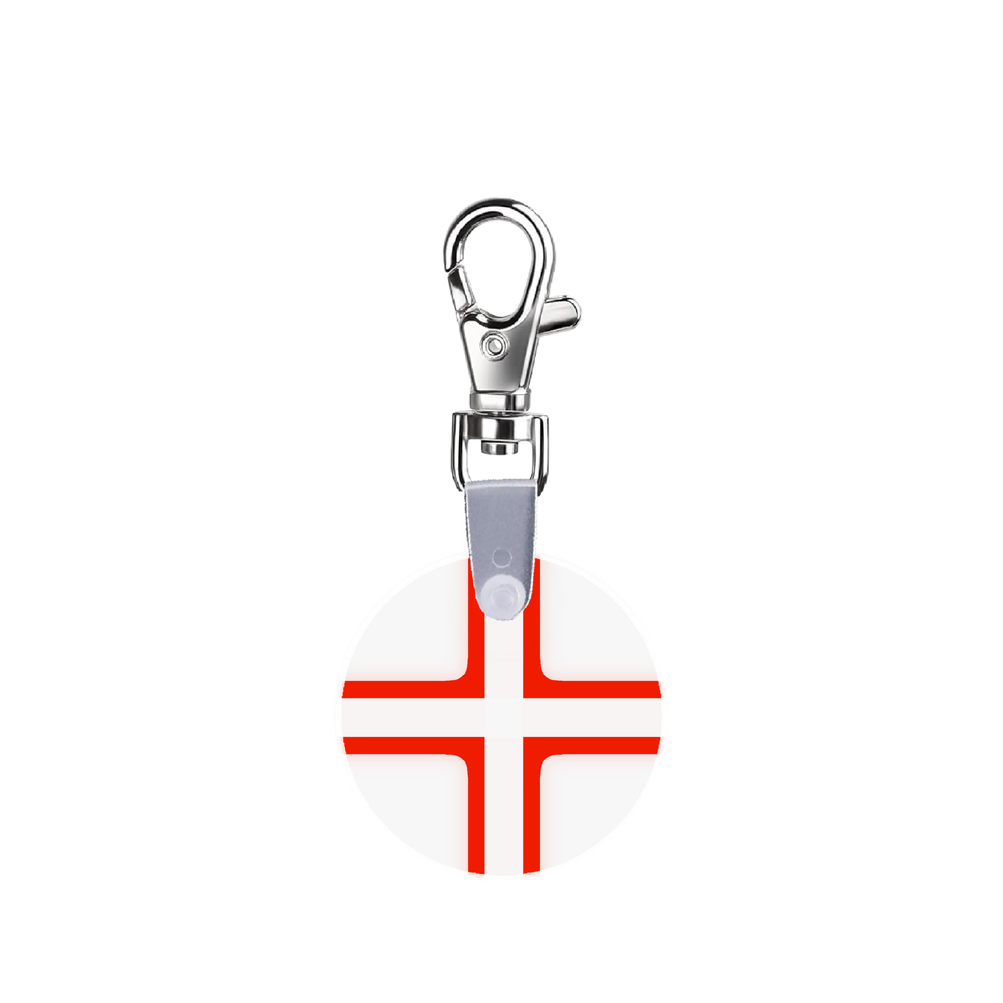 Red And White Geometric Smart CodeClip Keychain