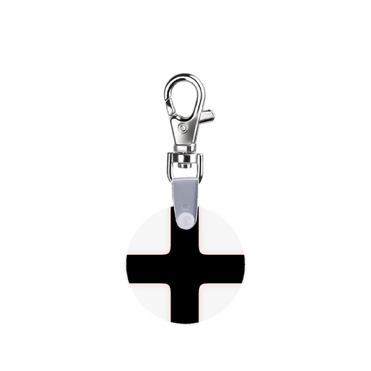 Black And White Geometric Smart CodeClip Keychain