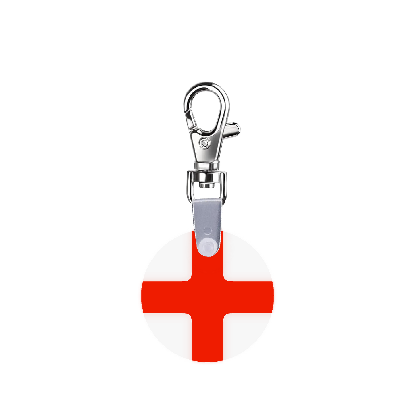 Red And White Geometric Smart CodeClip Keychain