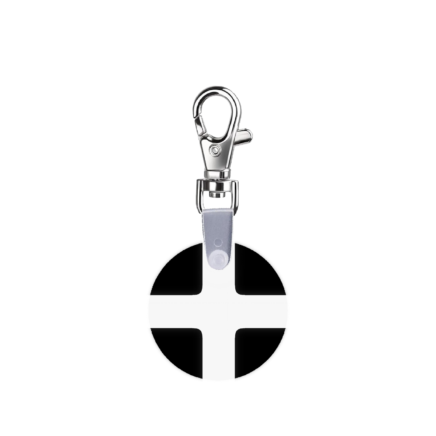 Black And White Geometric Smart CodeClip Keychain