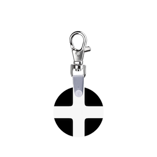Black And White Geometric Smart CodeClip Keychain