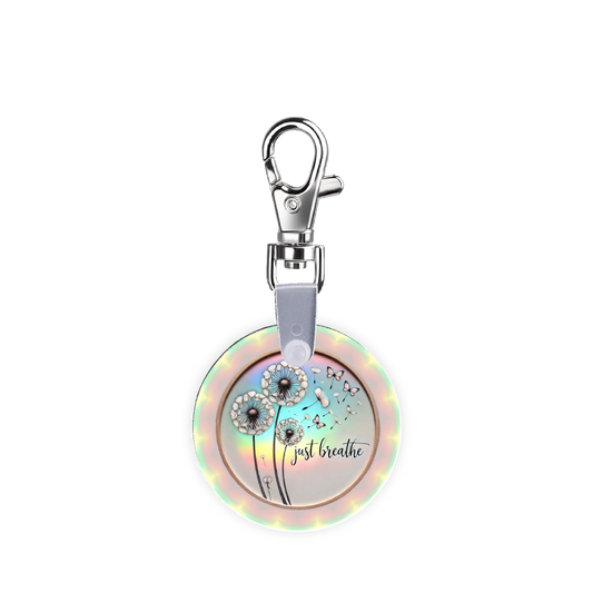 Just Breathe Dandelion Smart CodeClip Keychain