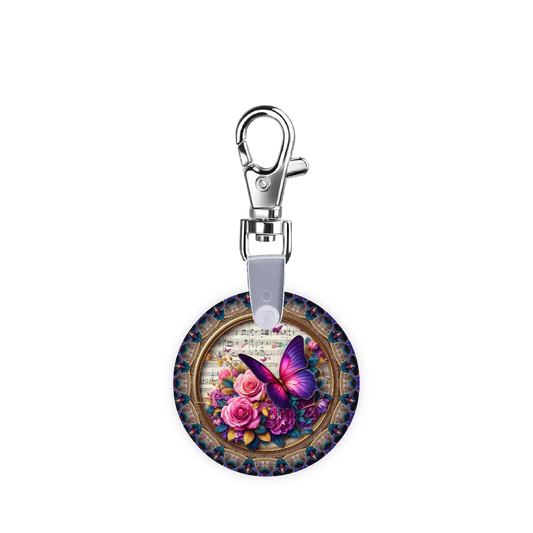 Musical Butterflies Smart CodeClip Keychain