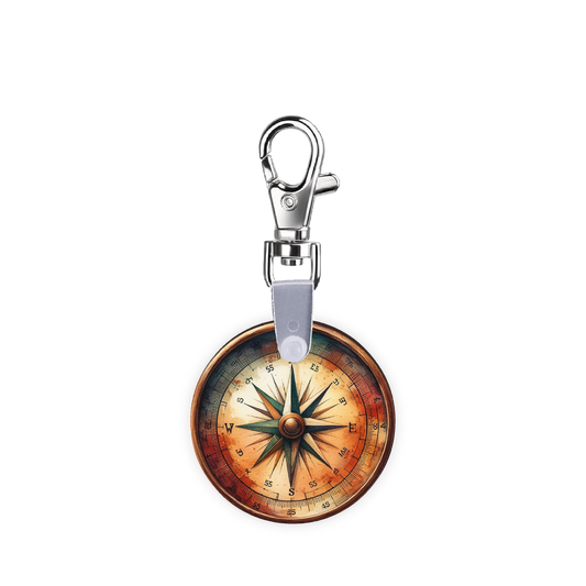 Vintage Compass Smart CodeClip Keychain