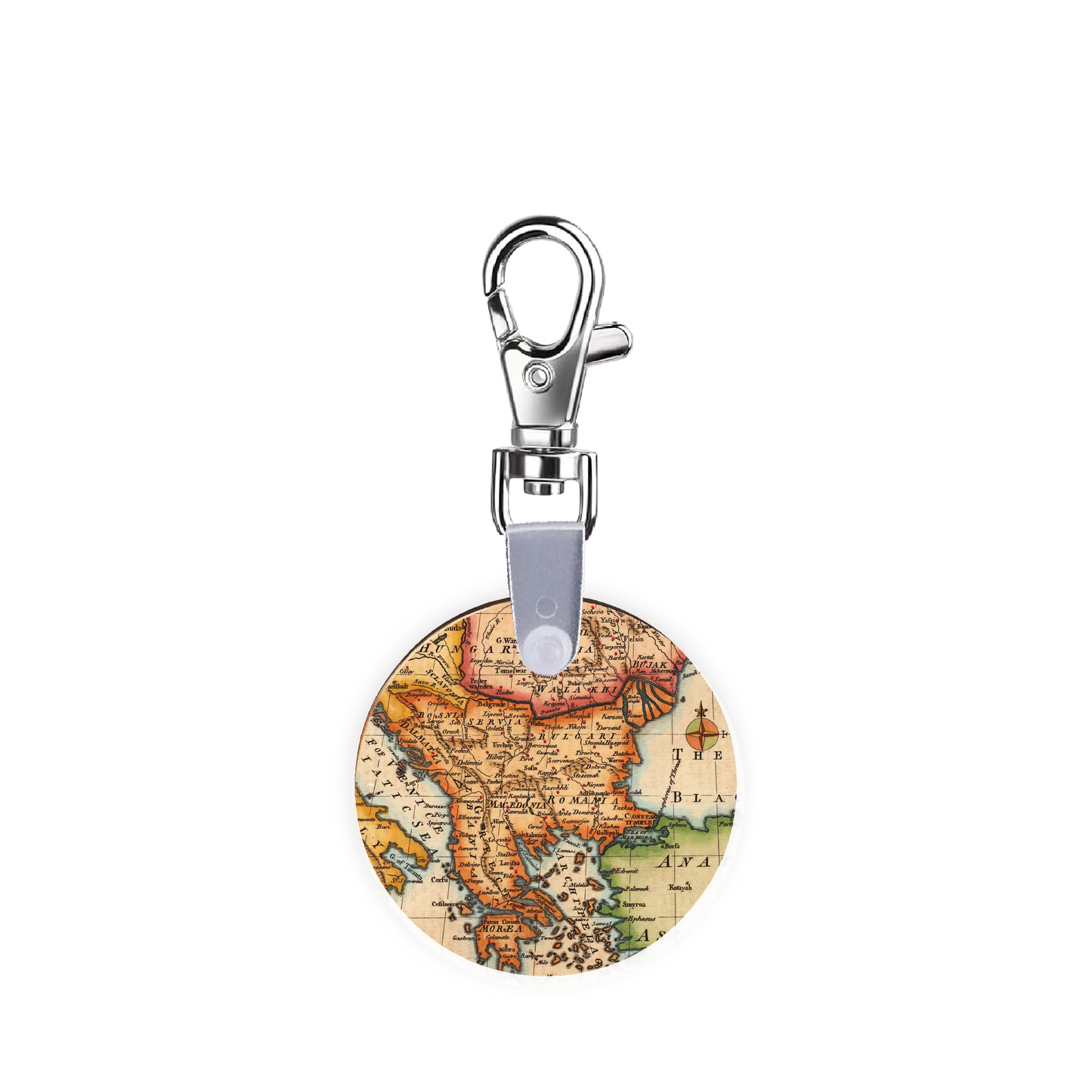 Vintage Maps Smart CodeClip Keychain