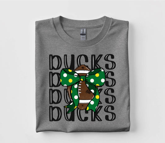 Ducks Coquette Football T Shirt