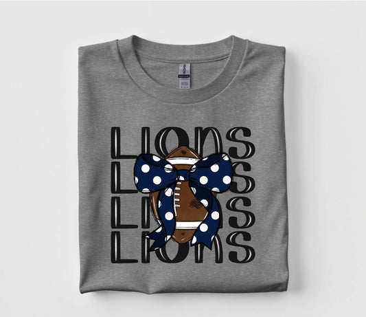 Lions Coquette Football T Shirt