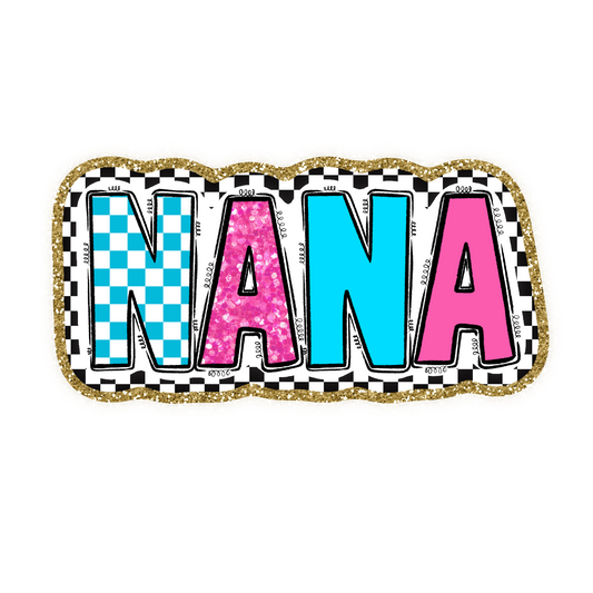 Nana Iron On Glitter Pop Culture Patch