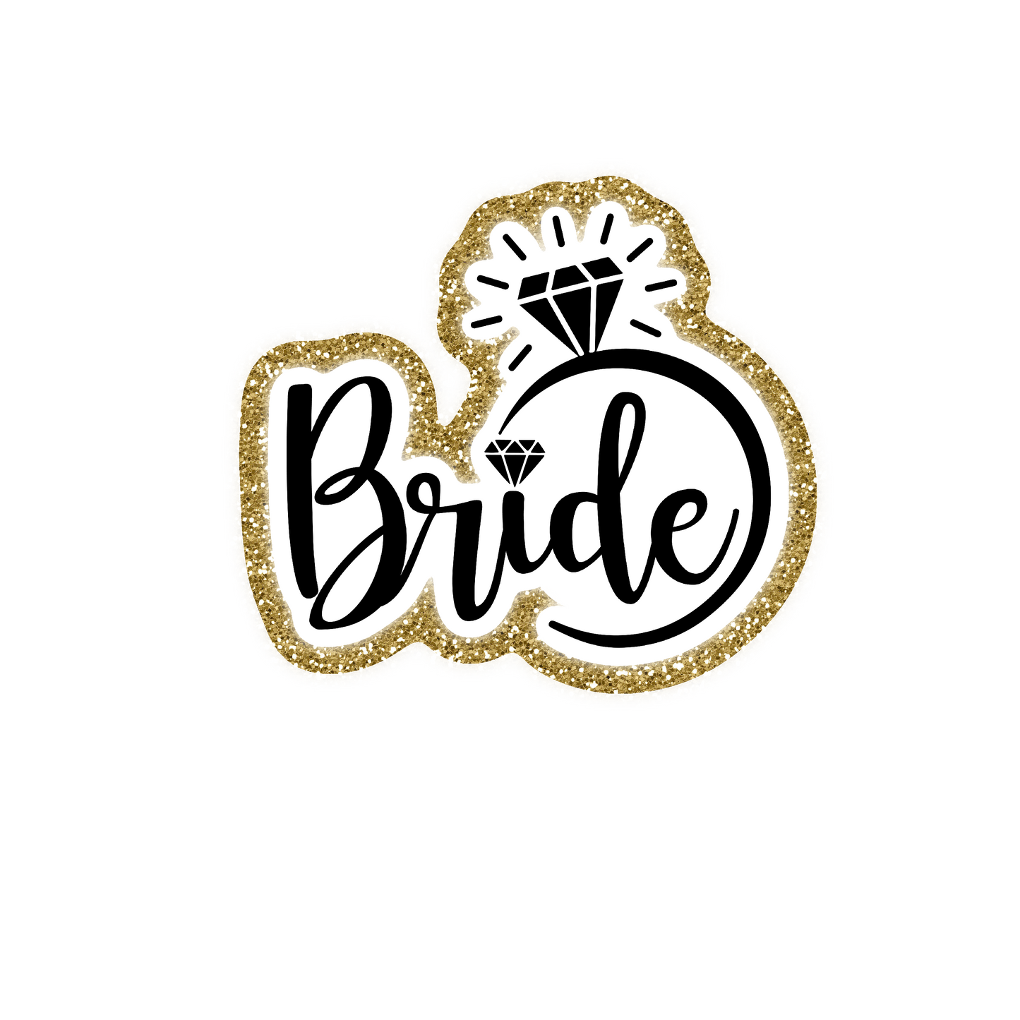 Bride Iron On Glitter Pop Culture Patch