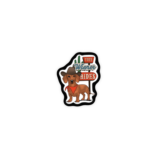 Free Wiener Rides Iron On Glitter Pop Culture Patch