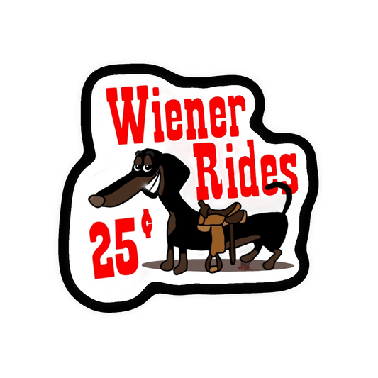 25 Cent Wiener Rides Iron On Glitter Pop Culture Patch