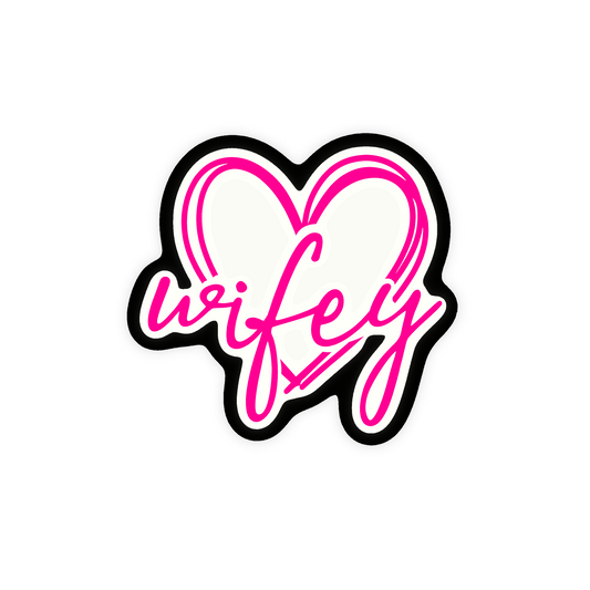 Wifey Iron On Glitter Pop Culture Patch