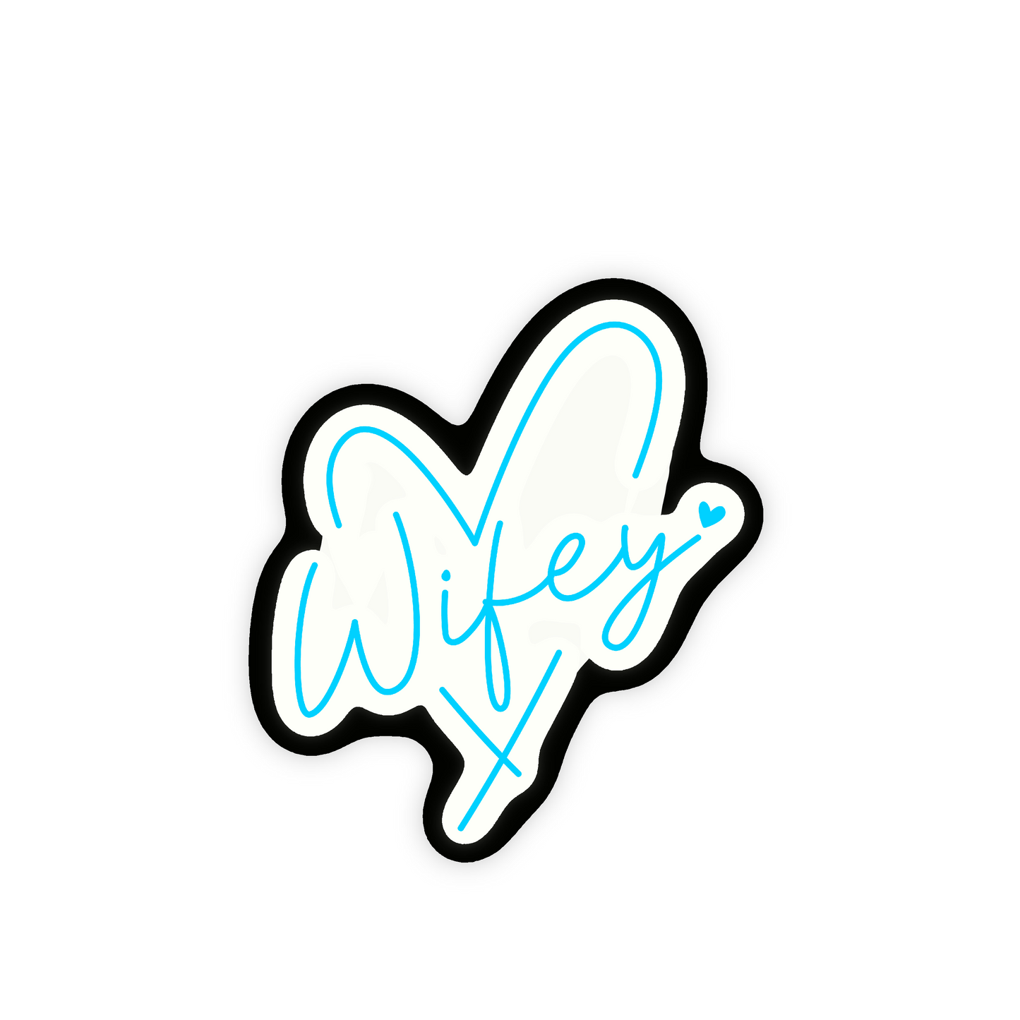 Wifey Iron On Glitter Pop Culture Patch