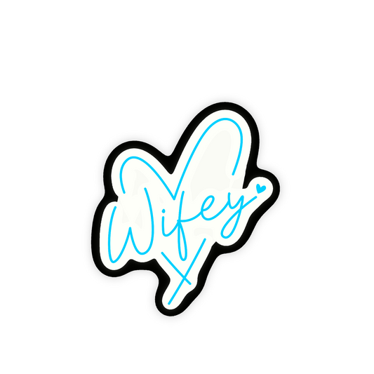 Wifey Iron On Glitter Pop Culture Patch