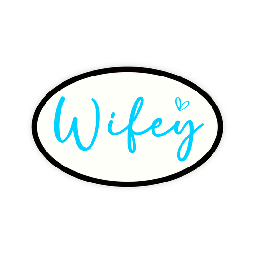 Wifey Iron On Glitter Pop Culture Patch