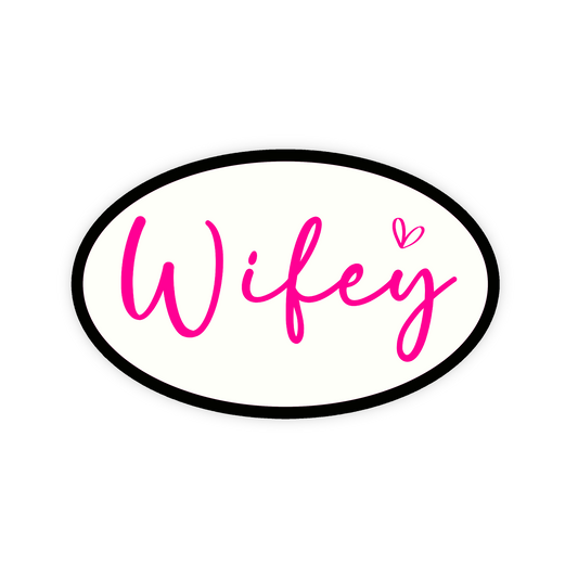 Wifey Iron On Glitter Pop Culture Patch