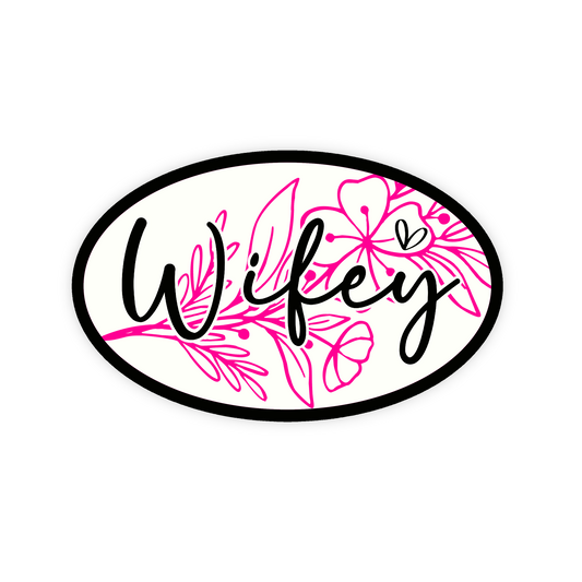 Wifey Iron On Glitter Pop Culture Patch