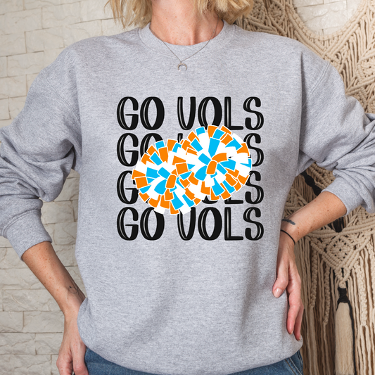 Lady Vols Cheer Pom Pom Crew Sweatshirt