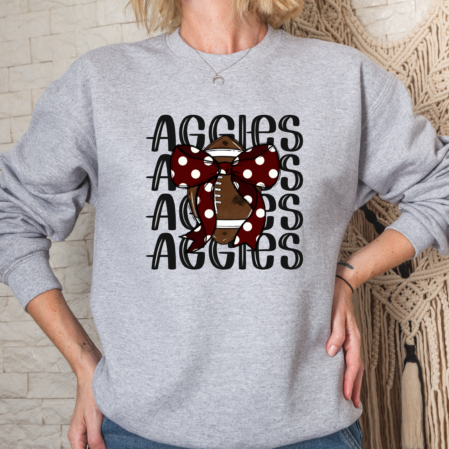 Texas A&M Aggies Football Crew Sweatshirt