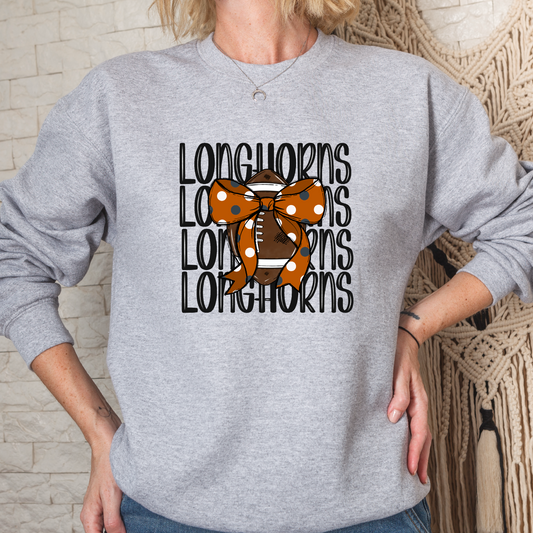 Texas Longhorns Football Crew Sweatshirt