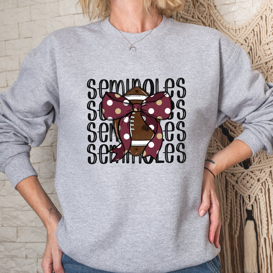 FSU Florida State Seminoles Football Crew Sweatshirt
