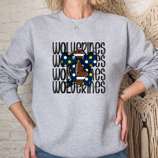 Michigan Wolverines Football Crew Sweatshirt