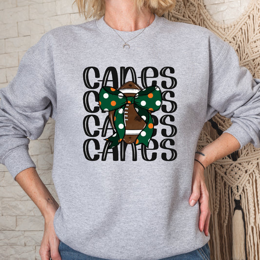 Miami Hurricanes Canes Football Crew Sweatshirt