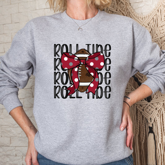 Alabama Roll Crimson Tide Football Crew Sweatshirt