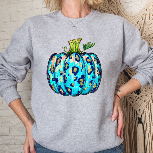 Blue Pumpkin Fall Crew Sweatshirt
