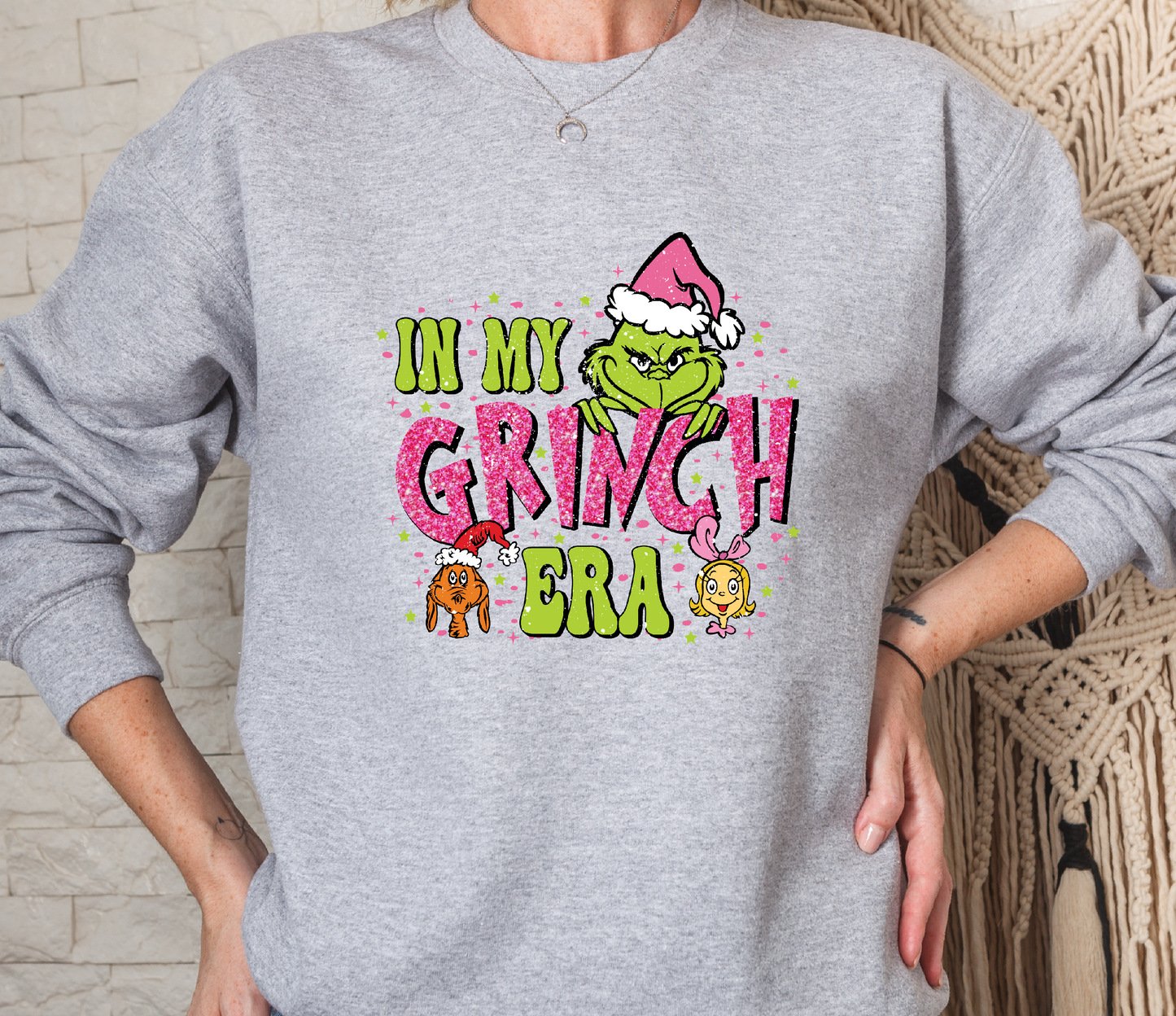In My Grinch Era Christmas Crew Sweatshirt