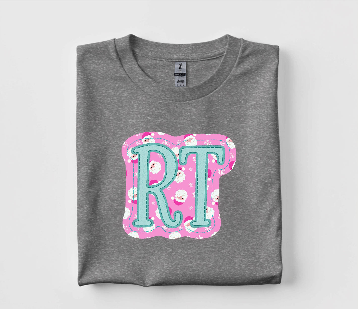 Christmas RT Faux Appliqué Graphic T Shirt