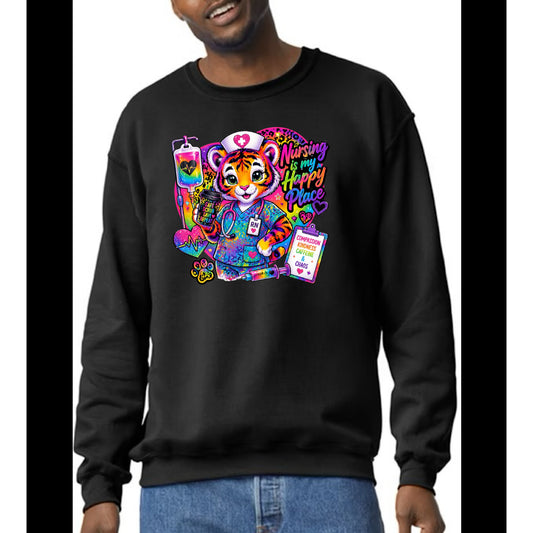 Vintage Lisa Frank Respiratory Therapist Registered Nurse Crew Sweatshirt