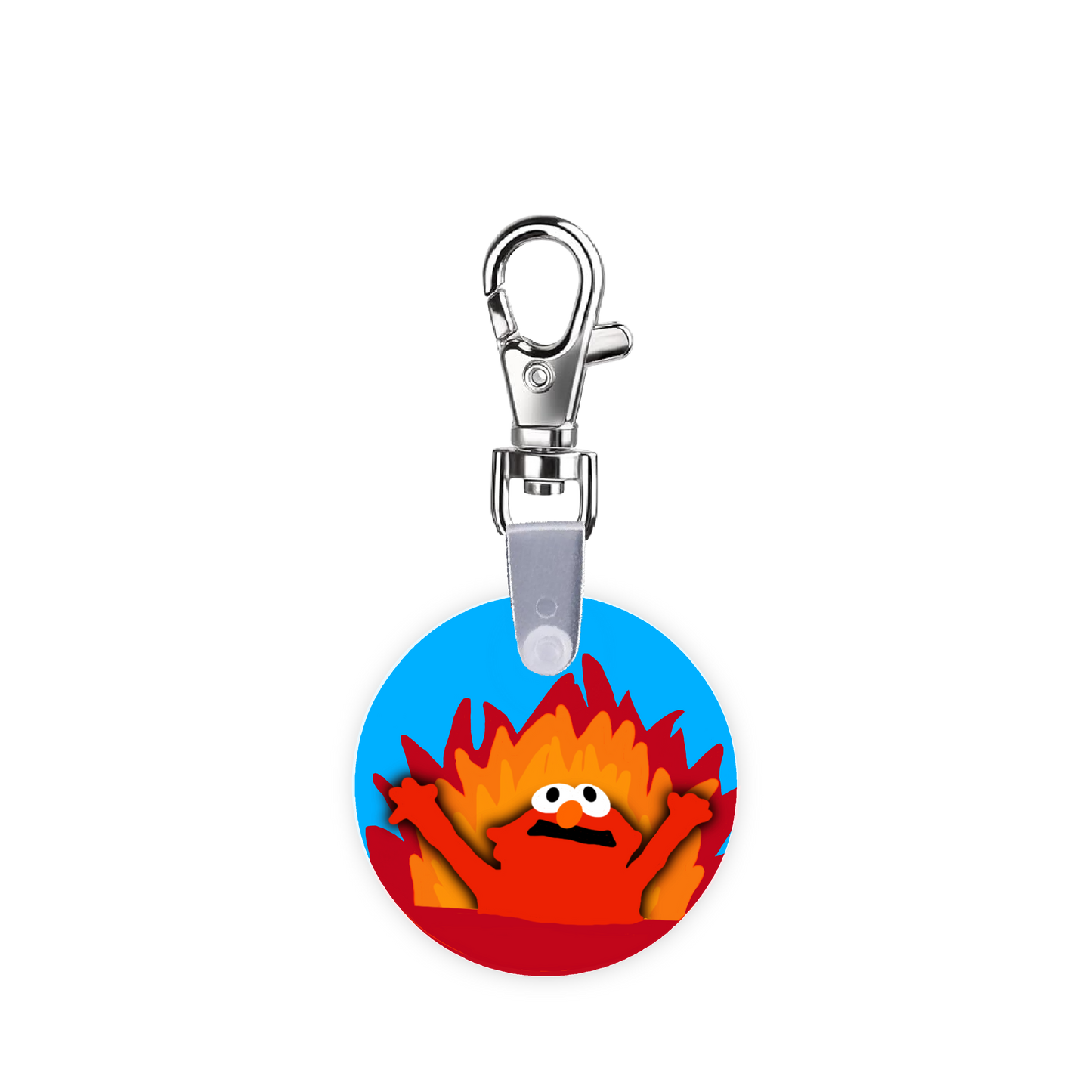Elmo On Fire Smart CodeClip Keychain Digital Badge Buddy