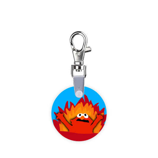 Elmo On Fire Smart CodeClip Keychain Digital Badge Buddy