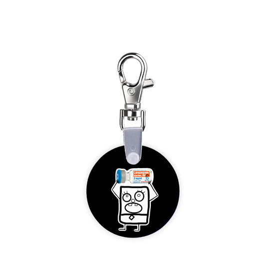 Sponge Bob Ativan Doodle Bob Smart CodeClip Keychain Digital Badge Buddy