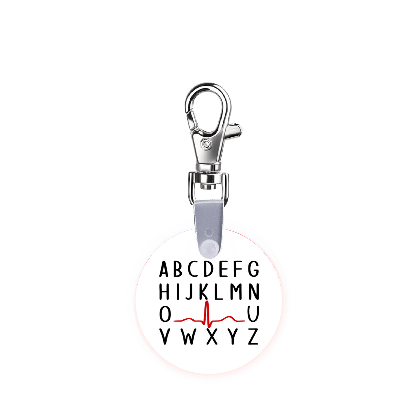 PQRST Telemetry Alphabet Smart CodeClip Keychain Digital Badge Buddy