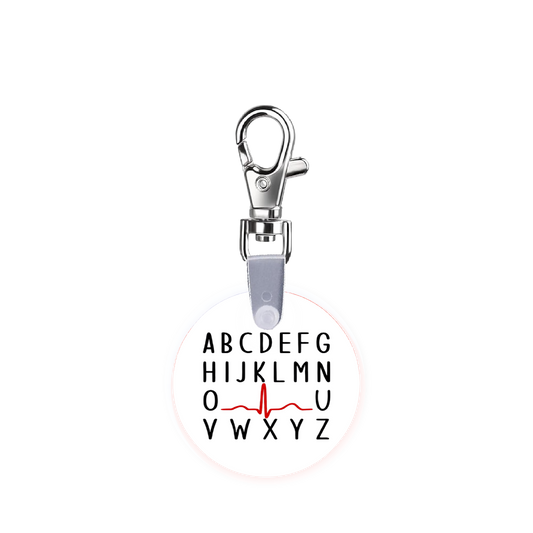 PQRST Telemetry Alphabet Smart CodeClip Keychain Digital Badge Buddy